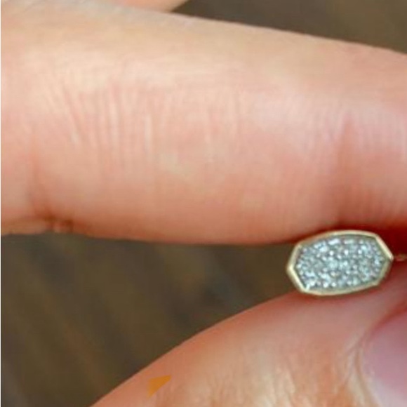 Kendra Scott Marisa Stud Earrings in White Diamond and 14k Yellow Gold - Picture 4 of 6